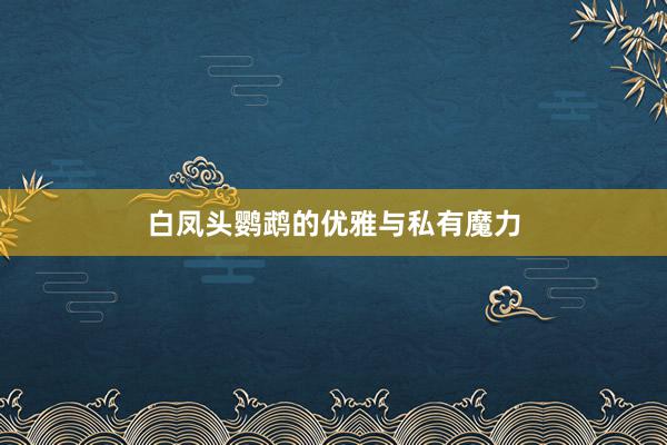 白凤头鹦鹉的优雅与私有魔力